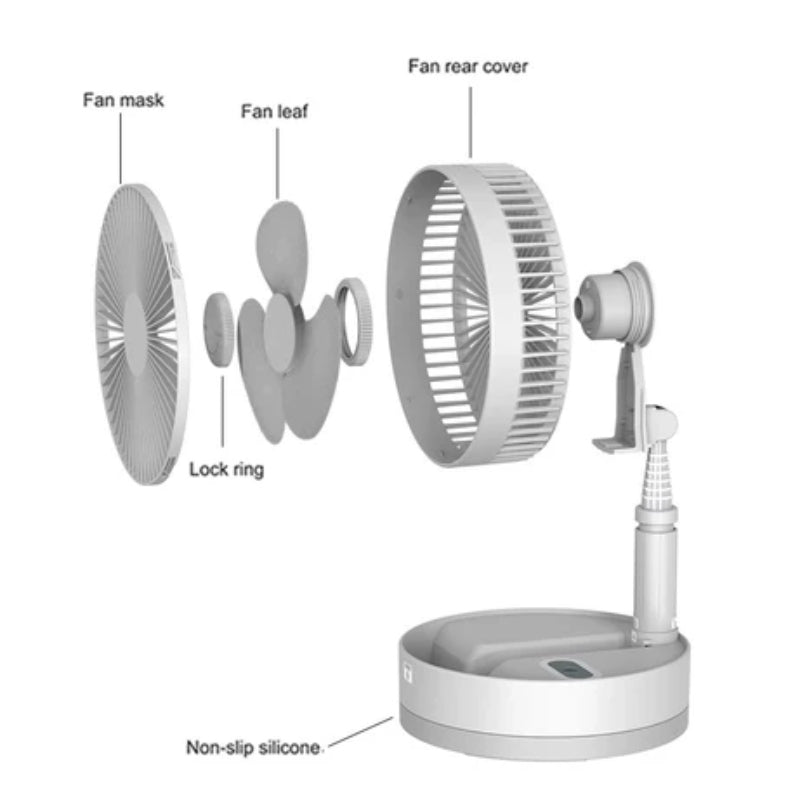 Foldable table floor standing fan - Prozone