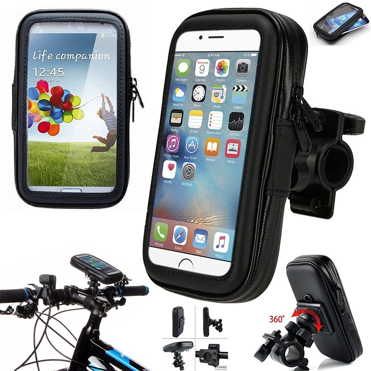 Smartphone weather resistant bike mount
