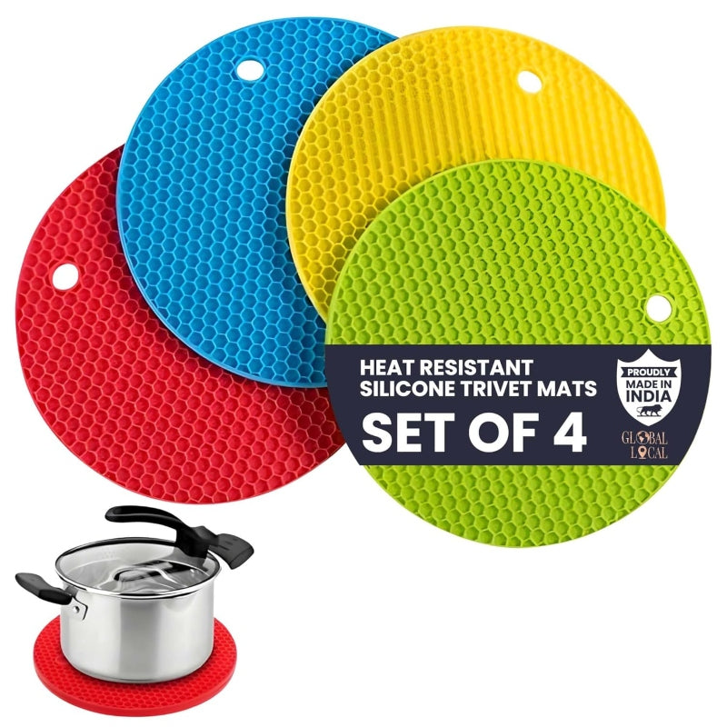 Silicone trivet mats round pot holder - Prozone
