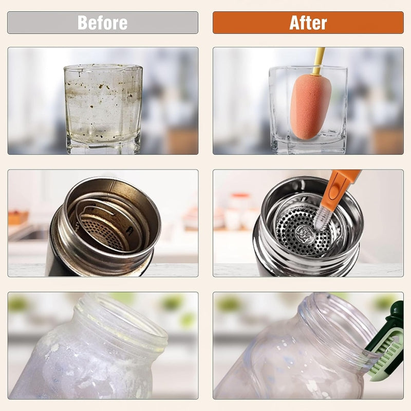 3 in 1 multifunctional long handle cleaning cup brush - Prozone