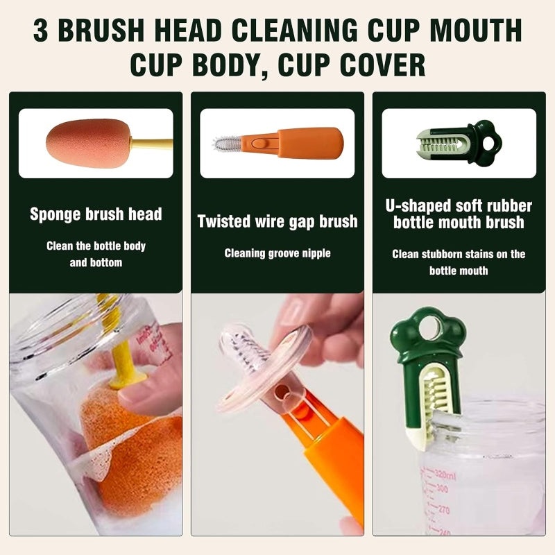 3 in 1 multifunctional long handle cleaning cup brush - Prozone