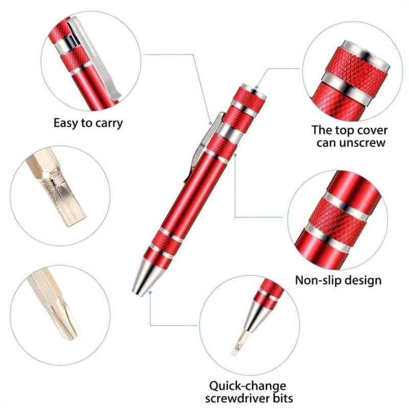 8 In 1 Pocket Screwdriver Pen - Prozone
