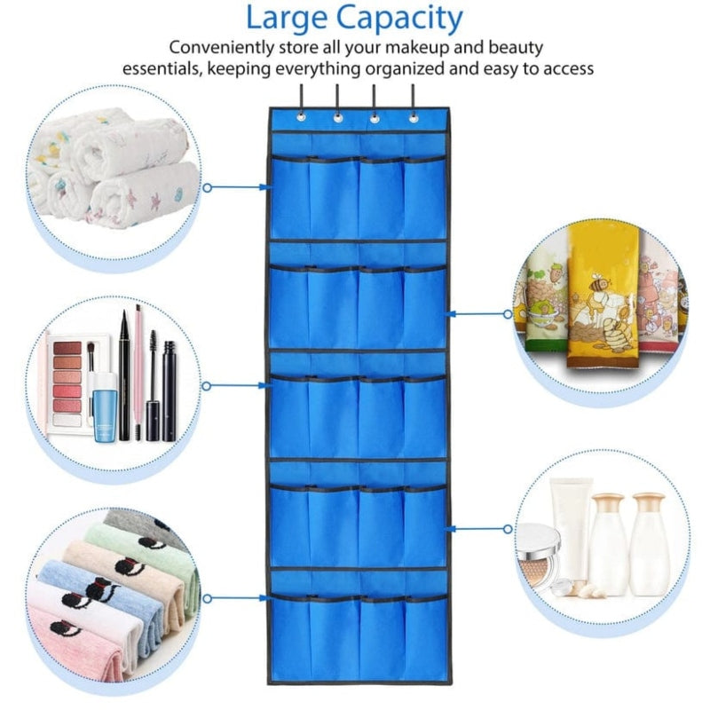 Over the Door 20-Pocket Organizer 5-Layer Hanging Storage Shelf - Prozone
