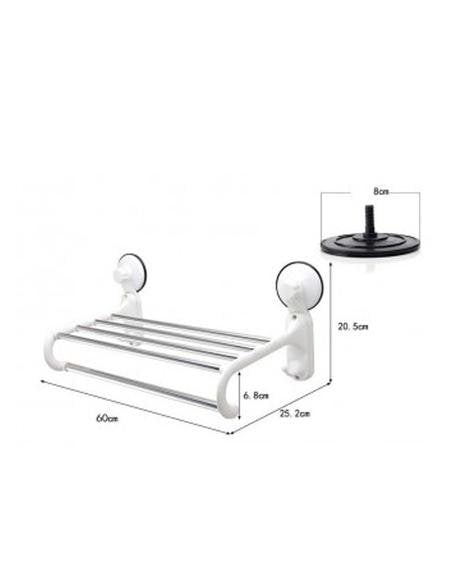 Towel shelf magic suction cup - white
