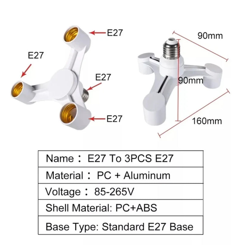 E27 base socket splitter - Prozone