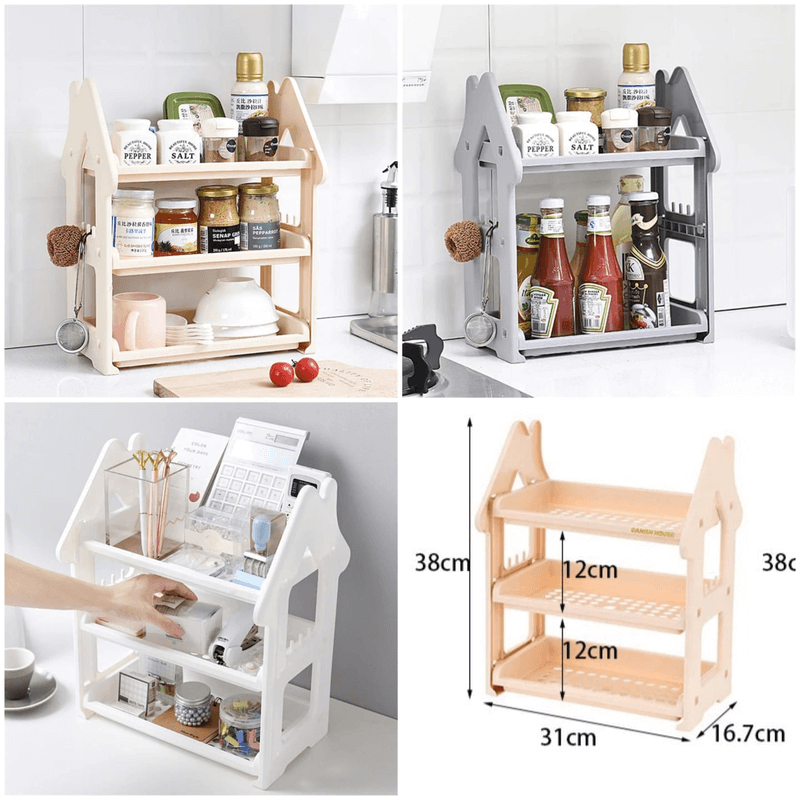 House shape 3 layer rack