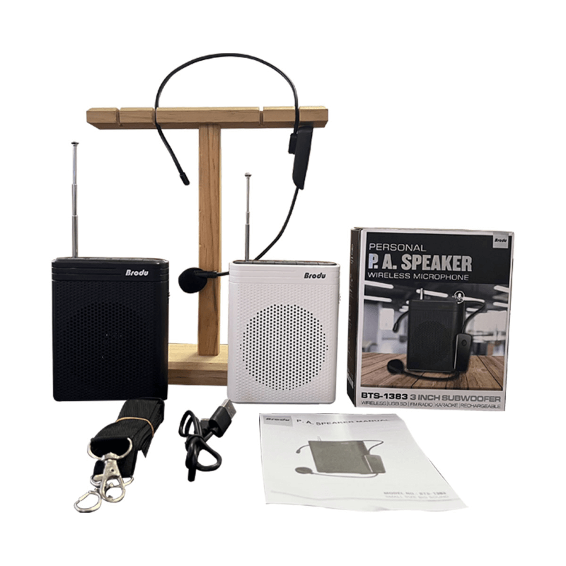 Bts-1383 3 inches rechargeable subwoofer with wireless microphone