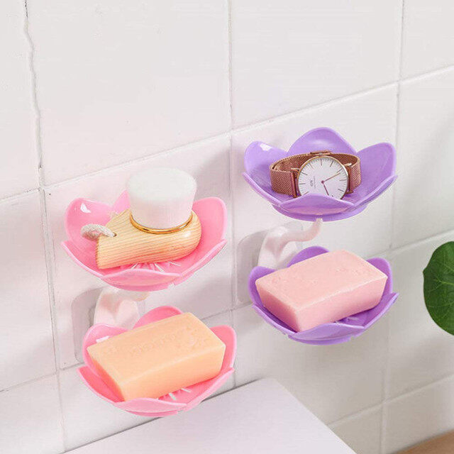 Wall mounted double layer lotus flower shaped soap holder - Prozone