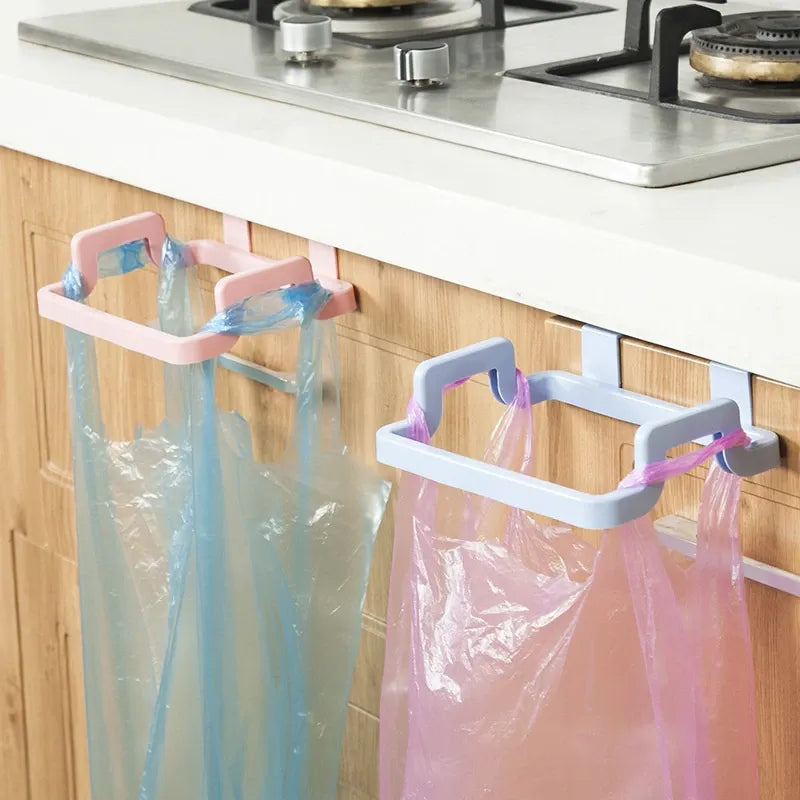 Kitchen cabinet hanging trash rack towel storage plastic - Prozone