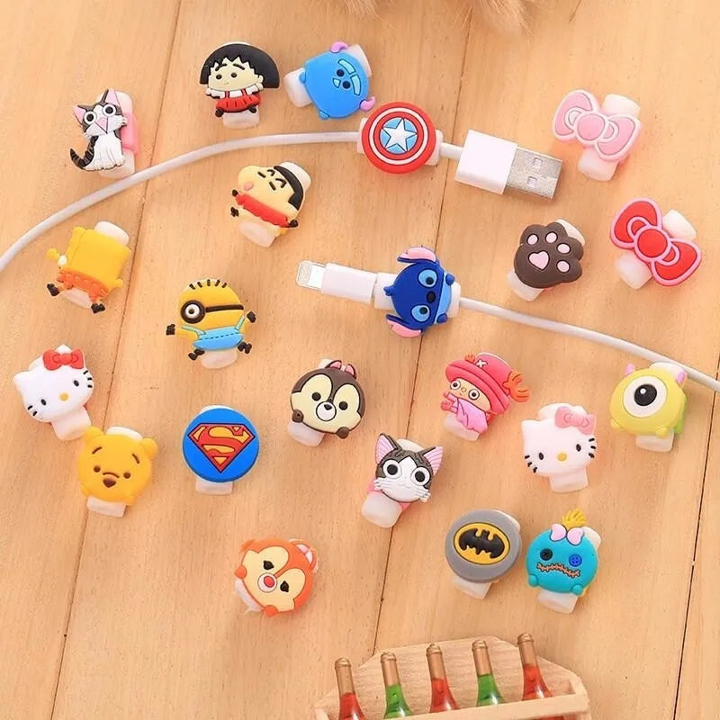 10pcs lot cartoon cable protector data line - Prozone