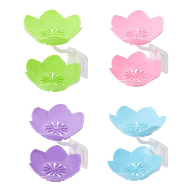Wall mounted double layer lotus flower shaped soap holder - Prozone