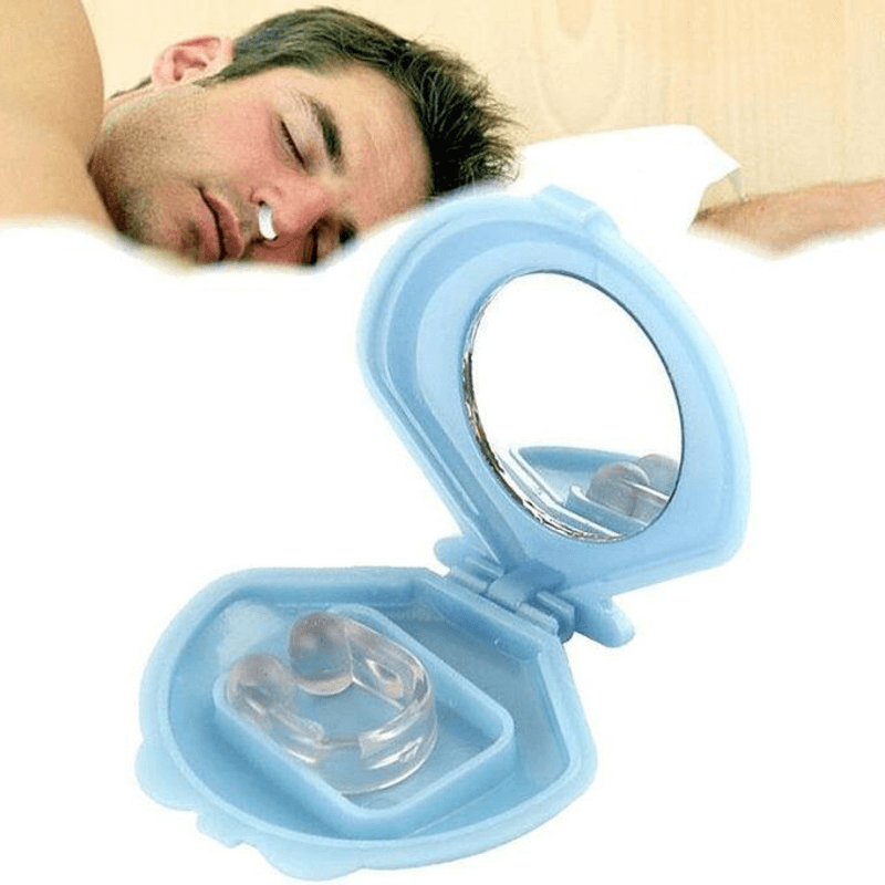 Pair of 2 in 1 mini anti snoring air purifier sleeping breath nose clip