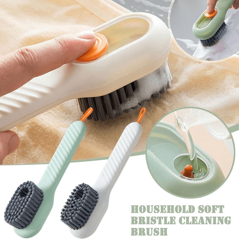 2 pcs multifunctional shoe brush with liquid box