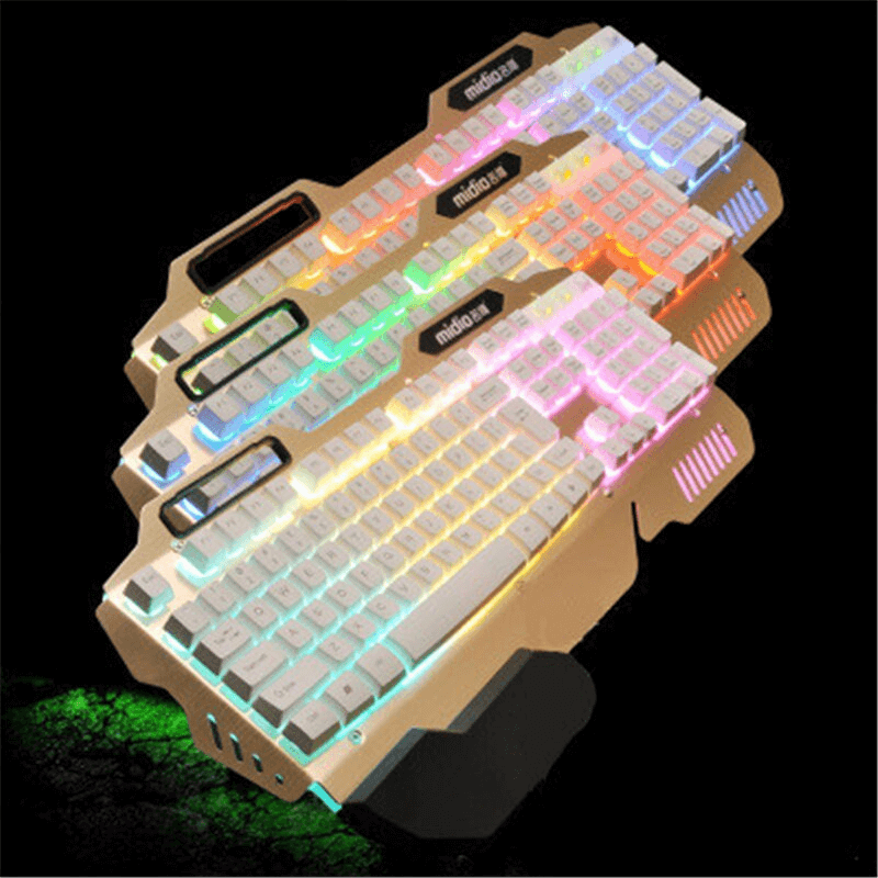 Midio rgb backlight semi mechanical gaming keyboard
