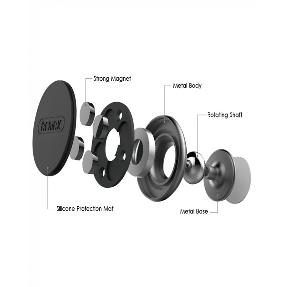 Remax magnetic car phone holder rm-c29 - black