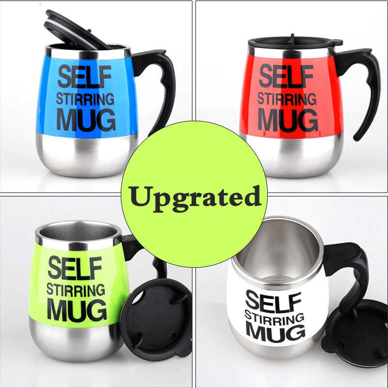 Self-stirring coffee mug
