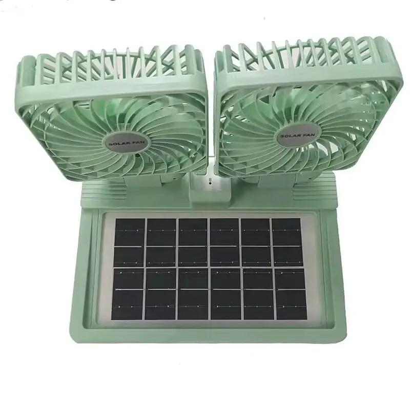 Solar rechargeable dual fan - Prozone