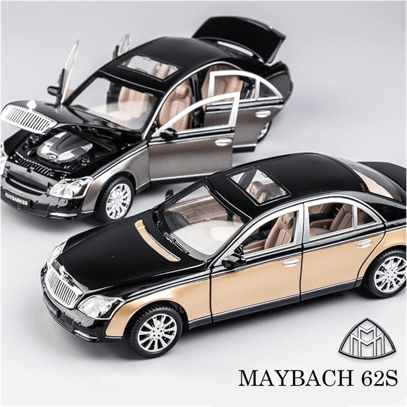 1:24 maybach 62s classic alloy die-cast model car with sound and light