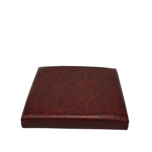 Folding storage ottoman foot rest & stool - maroon