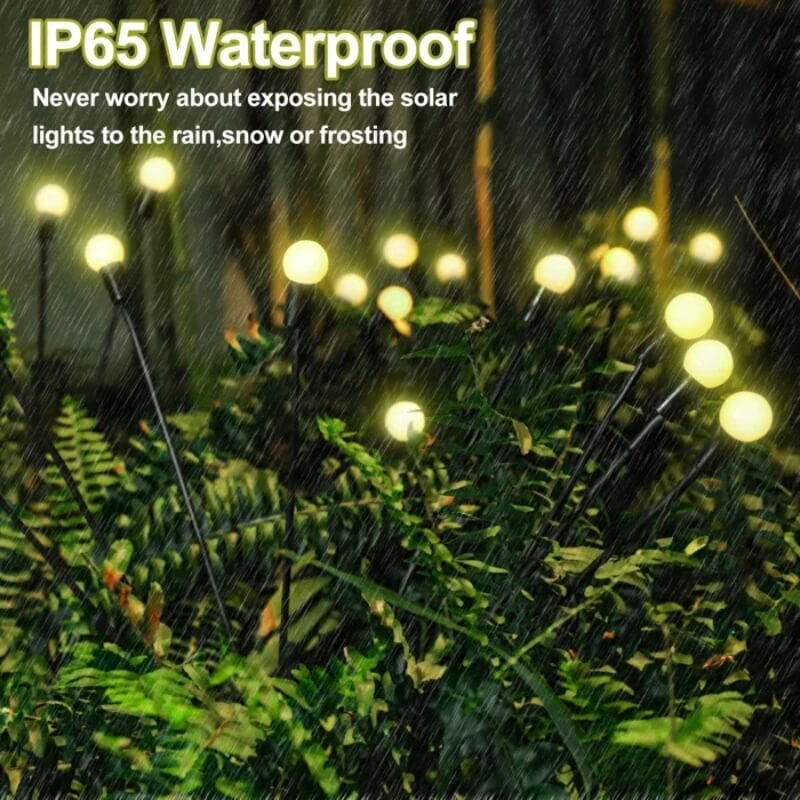Solar dancing fireflies water proof lights ---12 light bulbs