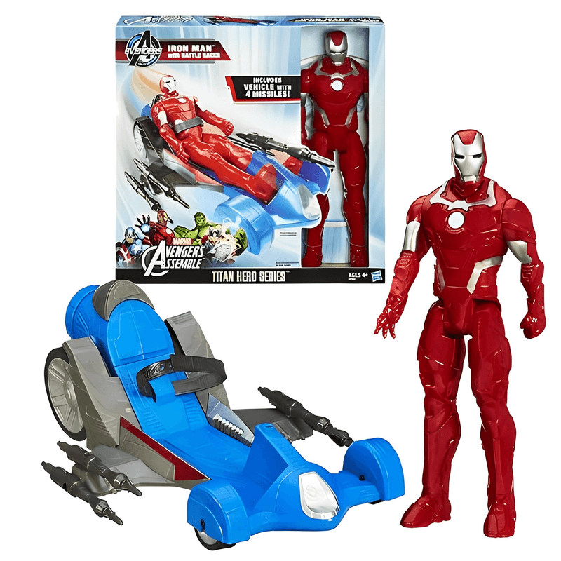 Hasbro avengers assemble iron man action figure battle racer toy