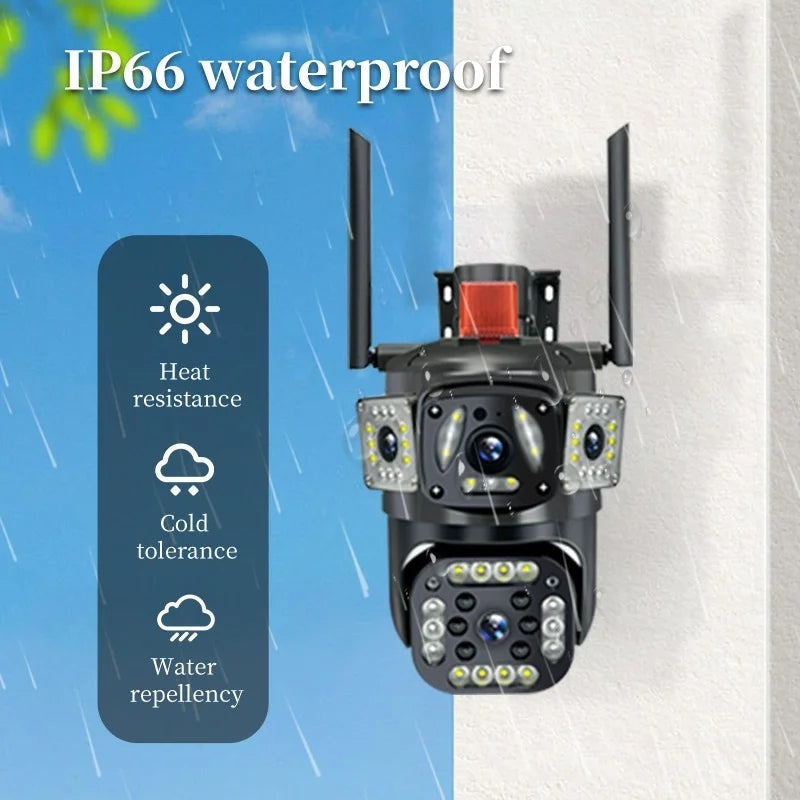 Speed-x ptz wifi outdoor security night vision camera with 3 lens - Prozone