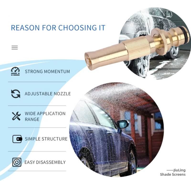 Smart metal waterjet high-pressure spray nozzle