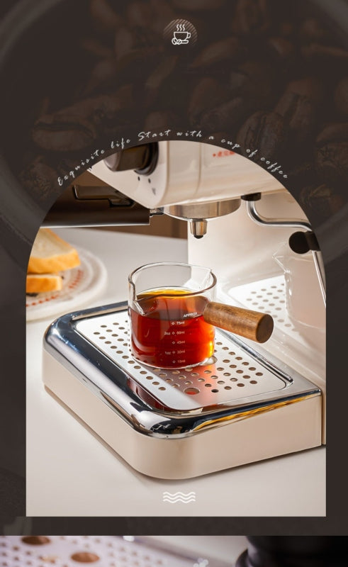 Double spout milk cup with wooden handle - Prozone