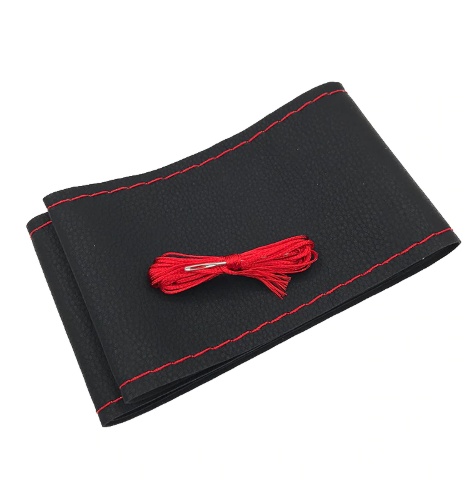 Orignal leather the steering-wheel cover with needle
