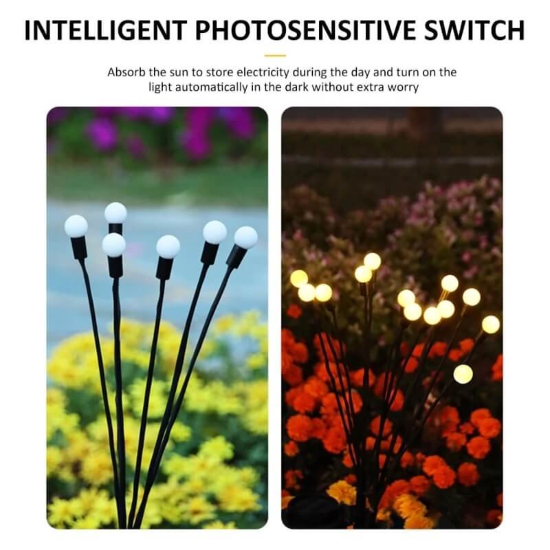 Solar dancing fireflies water proof lights ---12 light bulbs