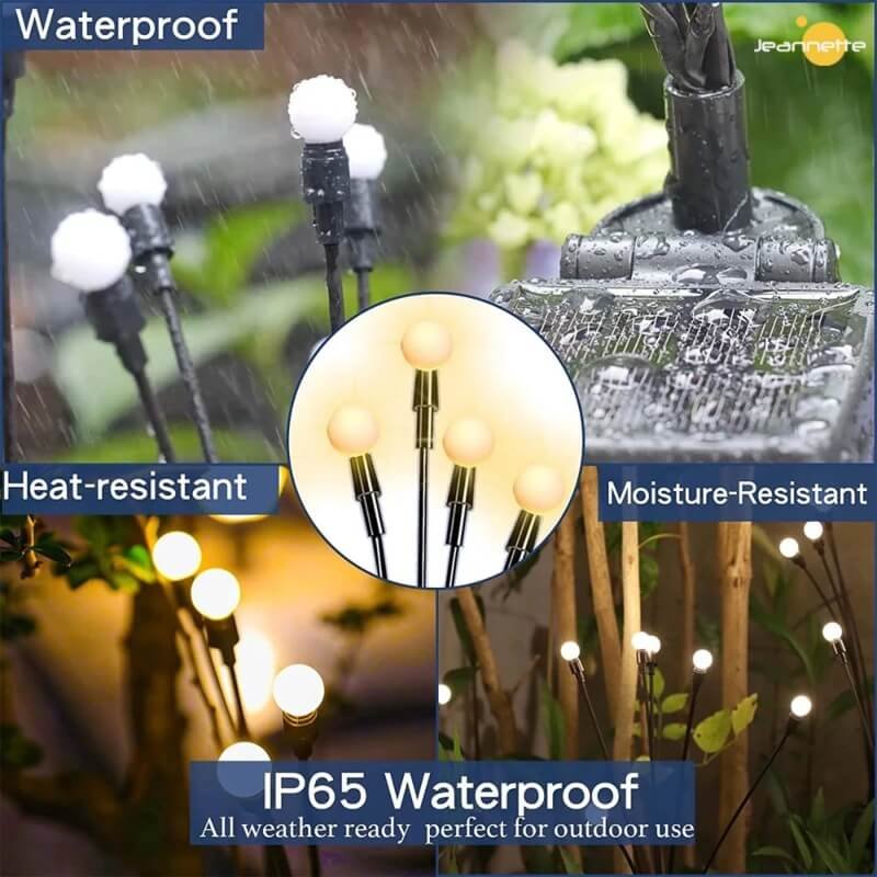 Solar dancing fireflies water proof lights ---12 light bulbs