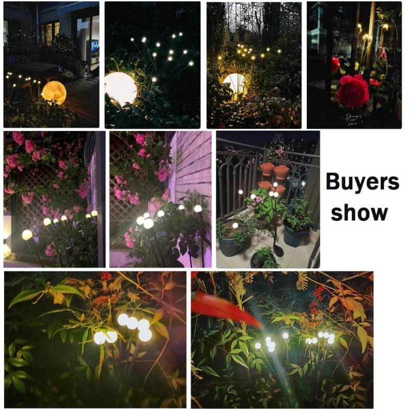 Solar dancing fireflies water proof lights ---12 light bulbs