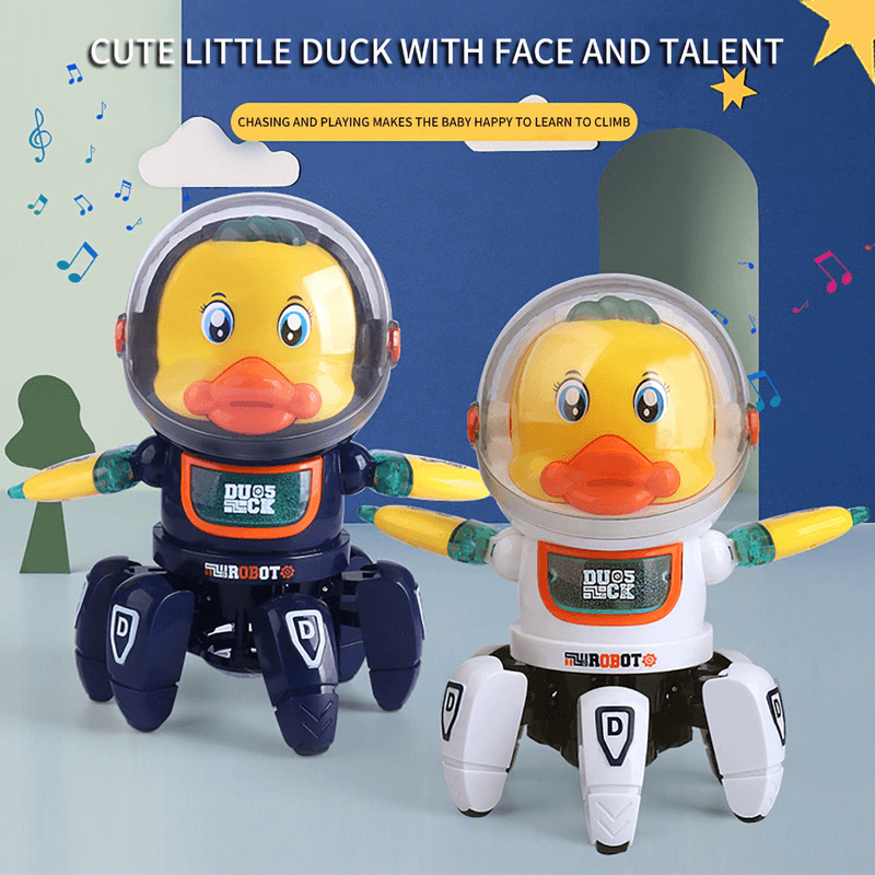 6 claws dancing electric space duck toy with light and music