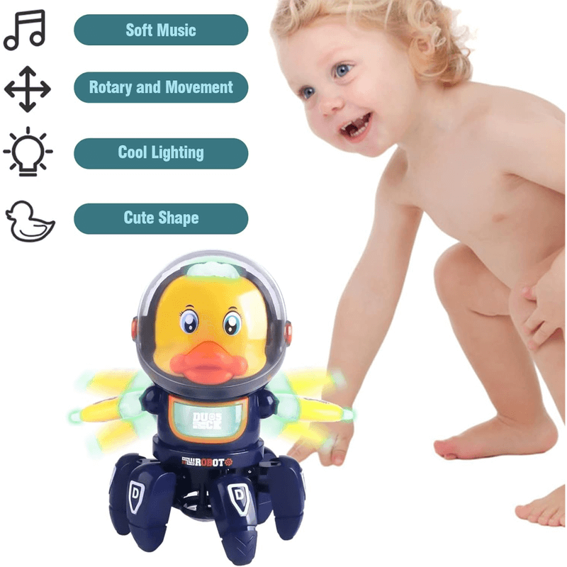 6 claws dancing electric space duck toy with light and music