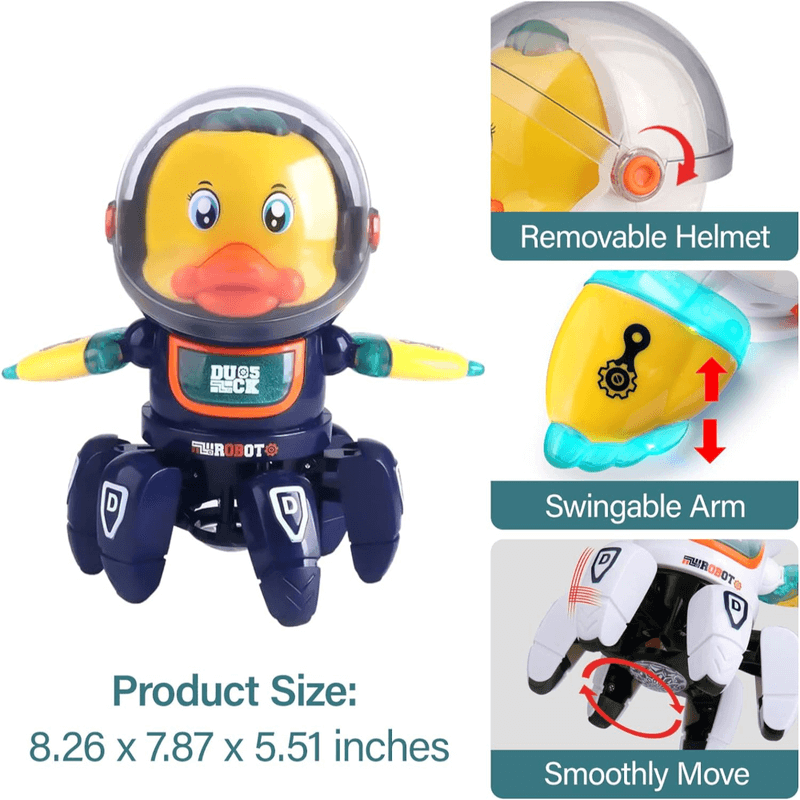 6 claws dancing electric space duck toy with light and music