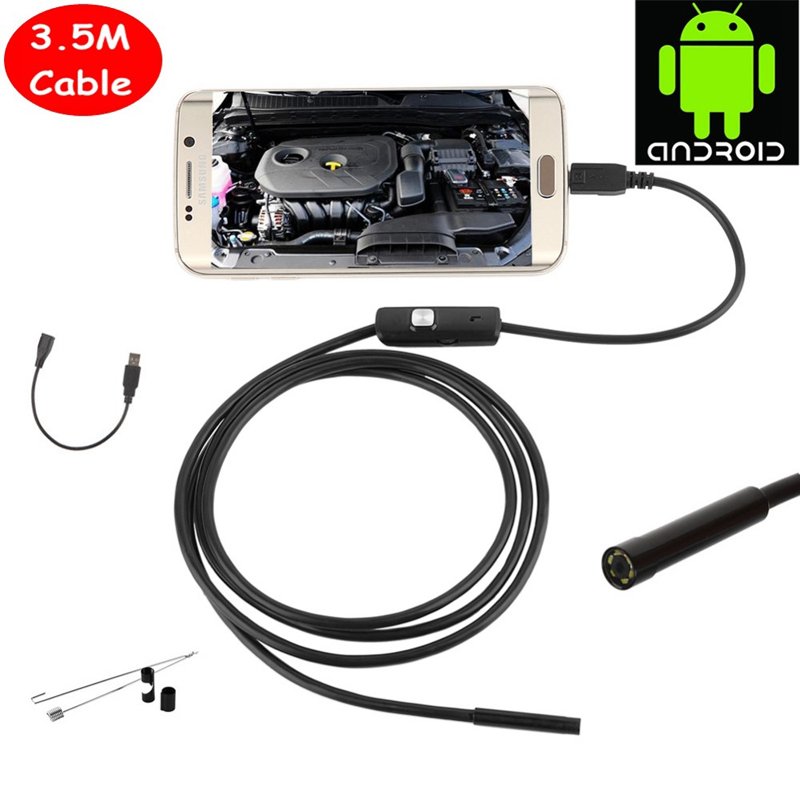 11.5 feet endoscope cable camera with 6 led lights