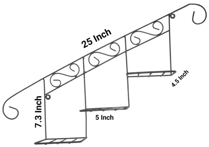Wall mounted staircase floral display flower storage rack - Prozone