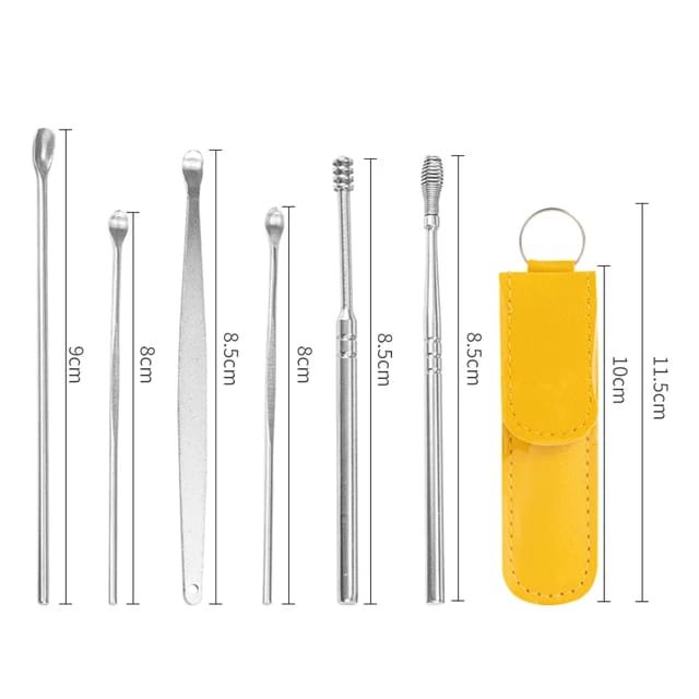 1 pack of portable ear scoop set of 6 pieces