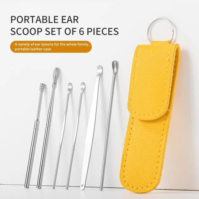 1 pack of portable ear scoop set of 6 pieces