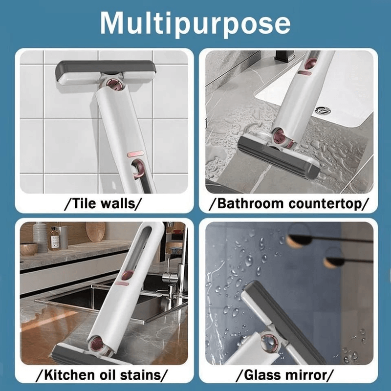 Portable self-squeezing mini mop
