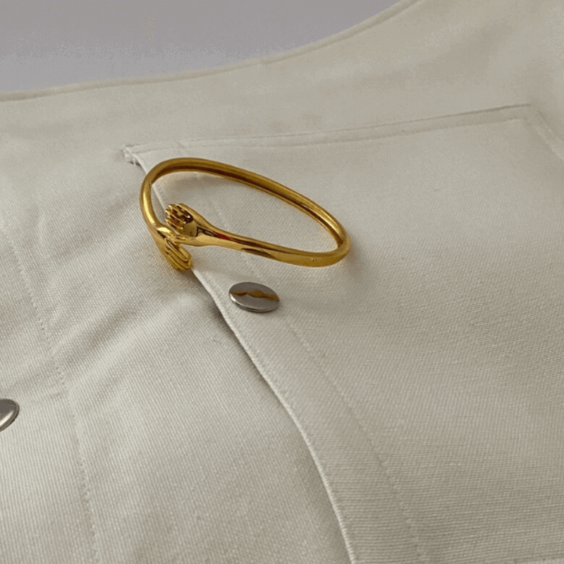 Adjustable unique hug hands bracelet