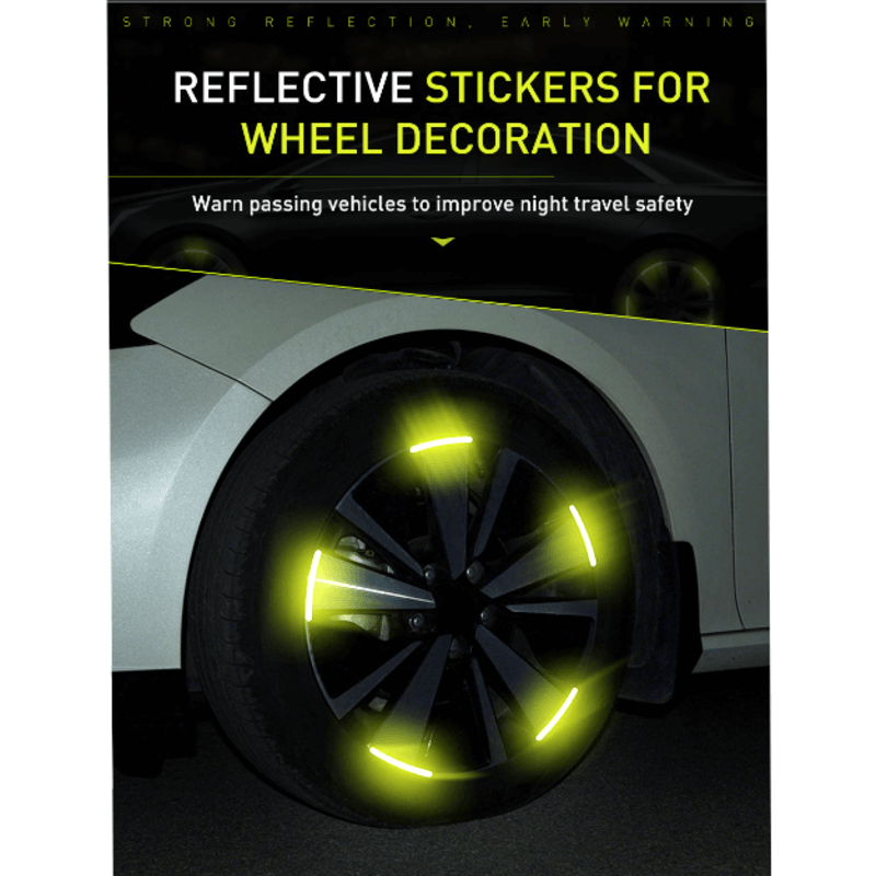 40 strips tire reflective stickers lace strips