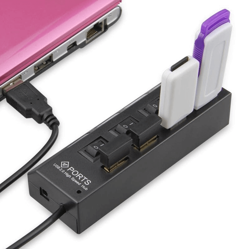 4 port usb 2.0 multi expansion hub with switch