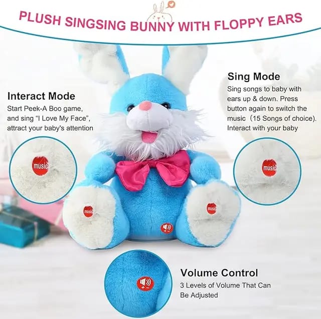 Easter bunny stuffed animals talking bunny plush - Prozone