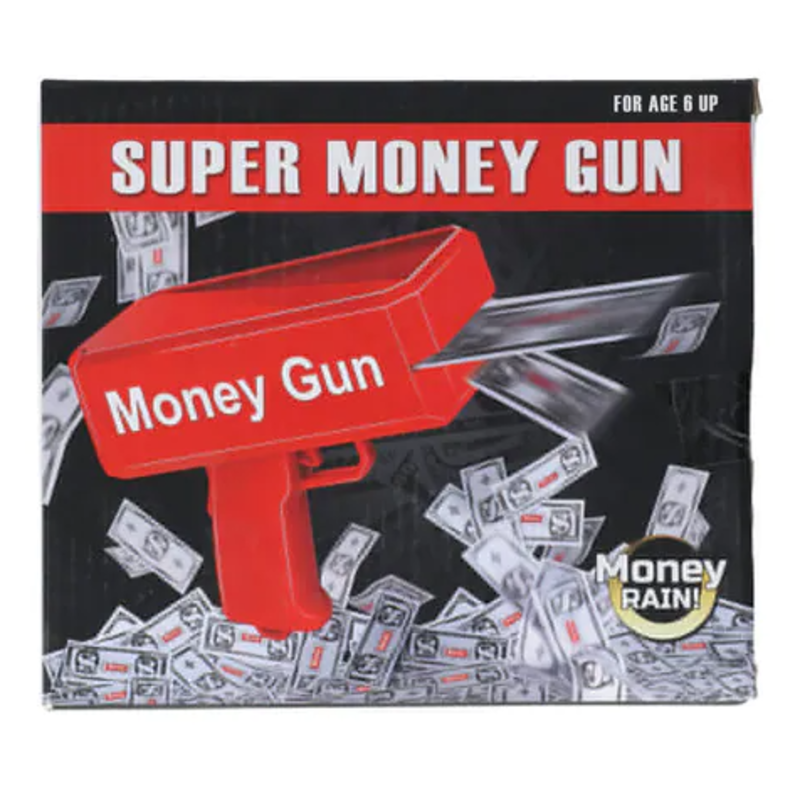 Super money gun cash rain toy