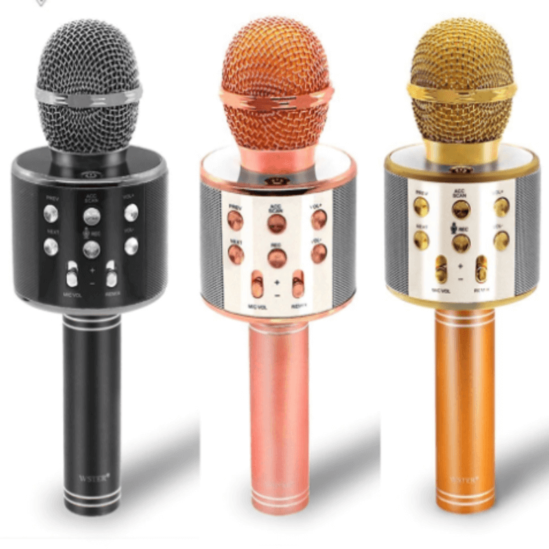 Wireless karaoke mic with speaker 