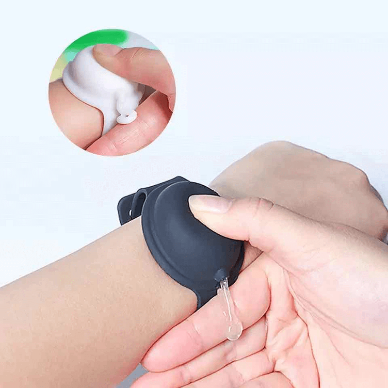 Wrist band hand sanitizer dispenser
