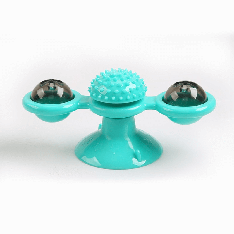 2 in1 cat turntable toy windmill groomer toy