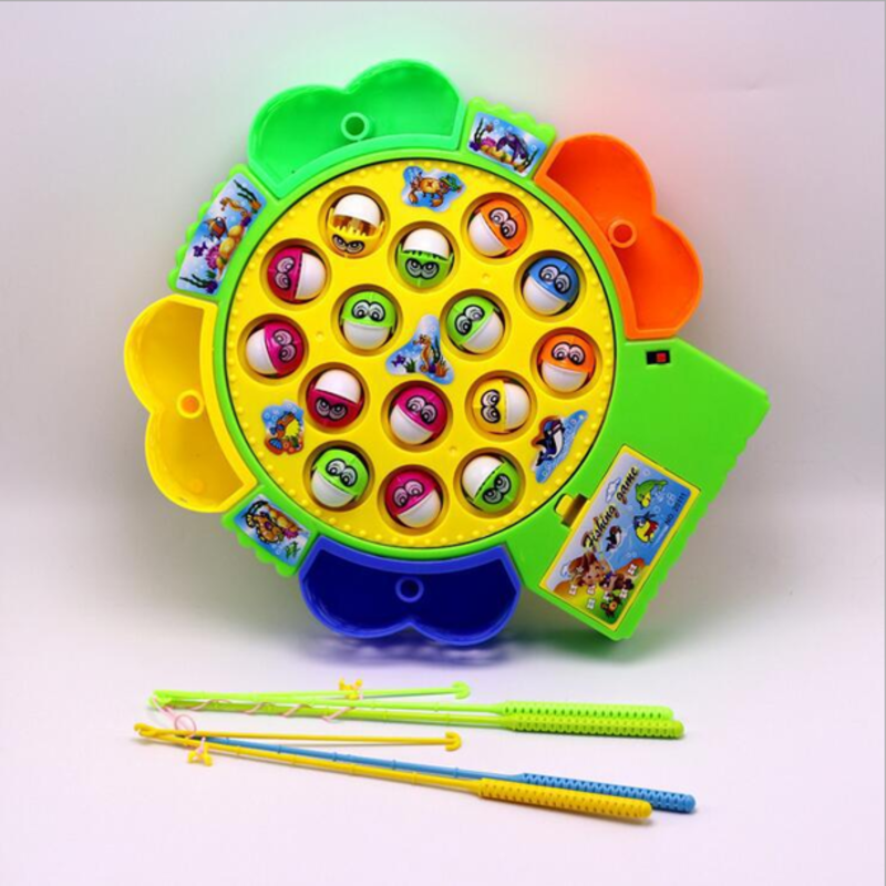 Electric rotating kids fishing toy