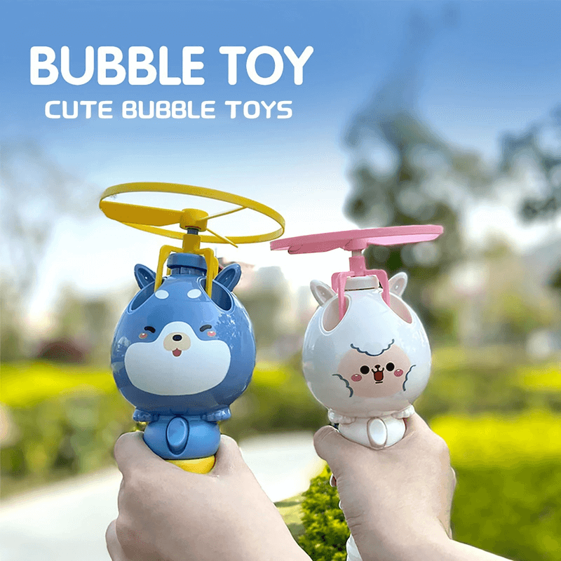 Bamboo dragonfly bubble blower machine toy